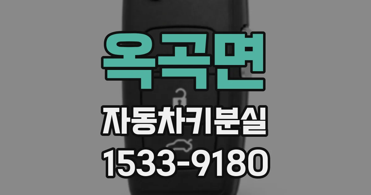 옥곡면 자동차키분실