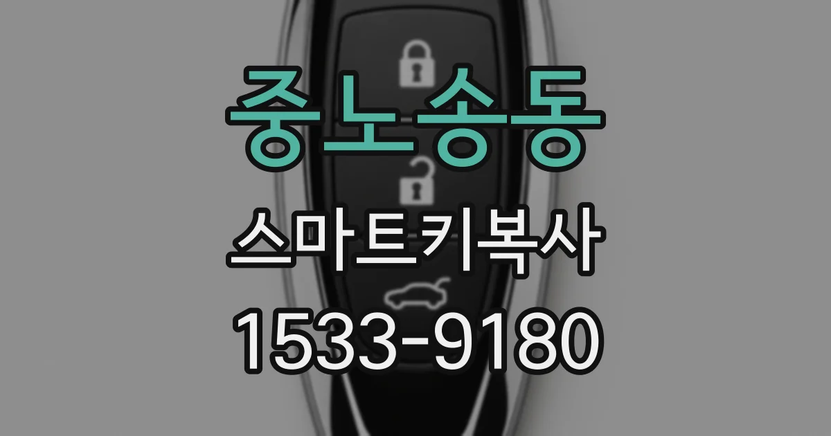 중노송동 스마트키복사