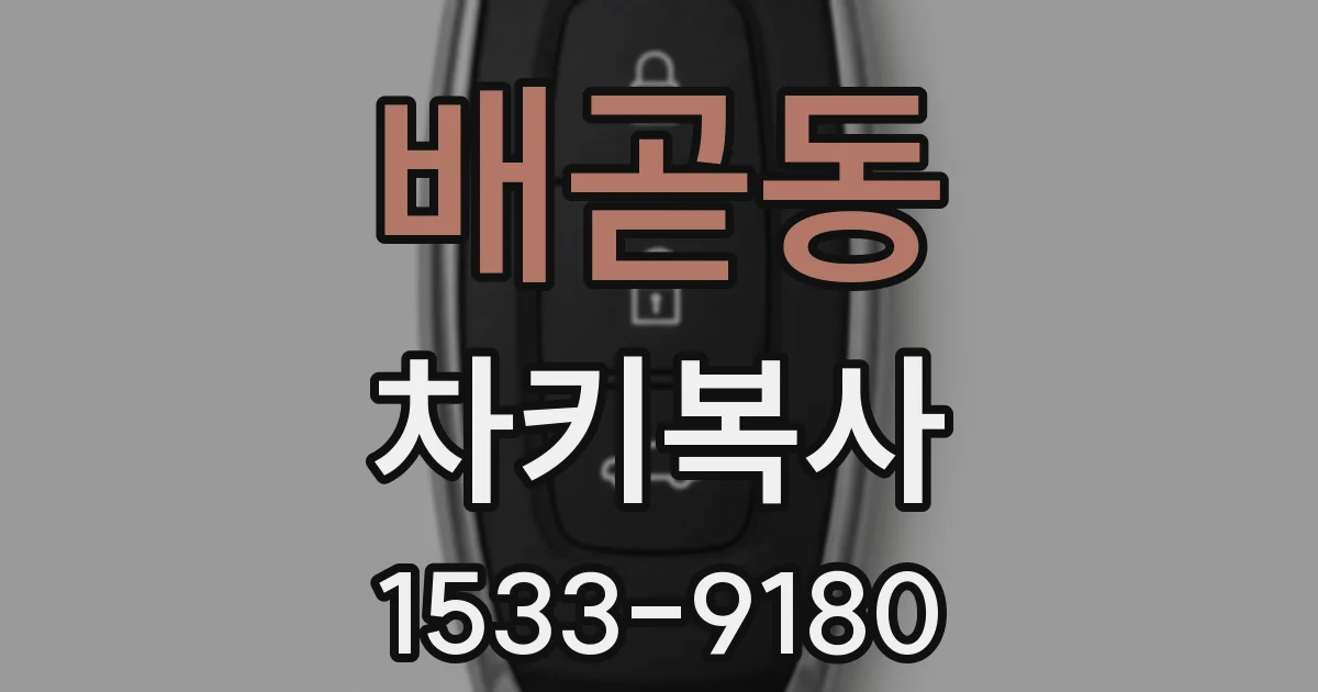 배곧동 차키복사