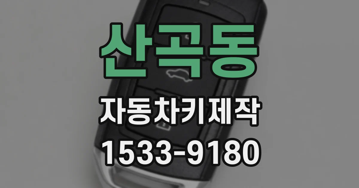산곡동 자동차키제작