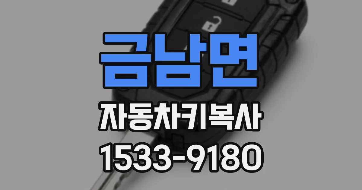 금남면 자동차키복사