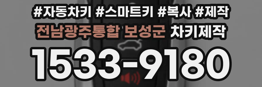 전남광주통합 보성군 차키제작