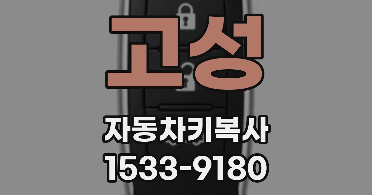 고성 자동차키복사