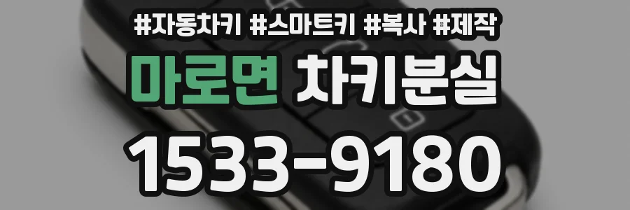 마로면 차키분실