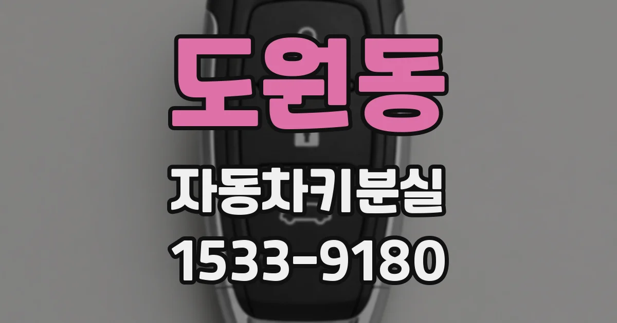 도원동 자동차키분실
