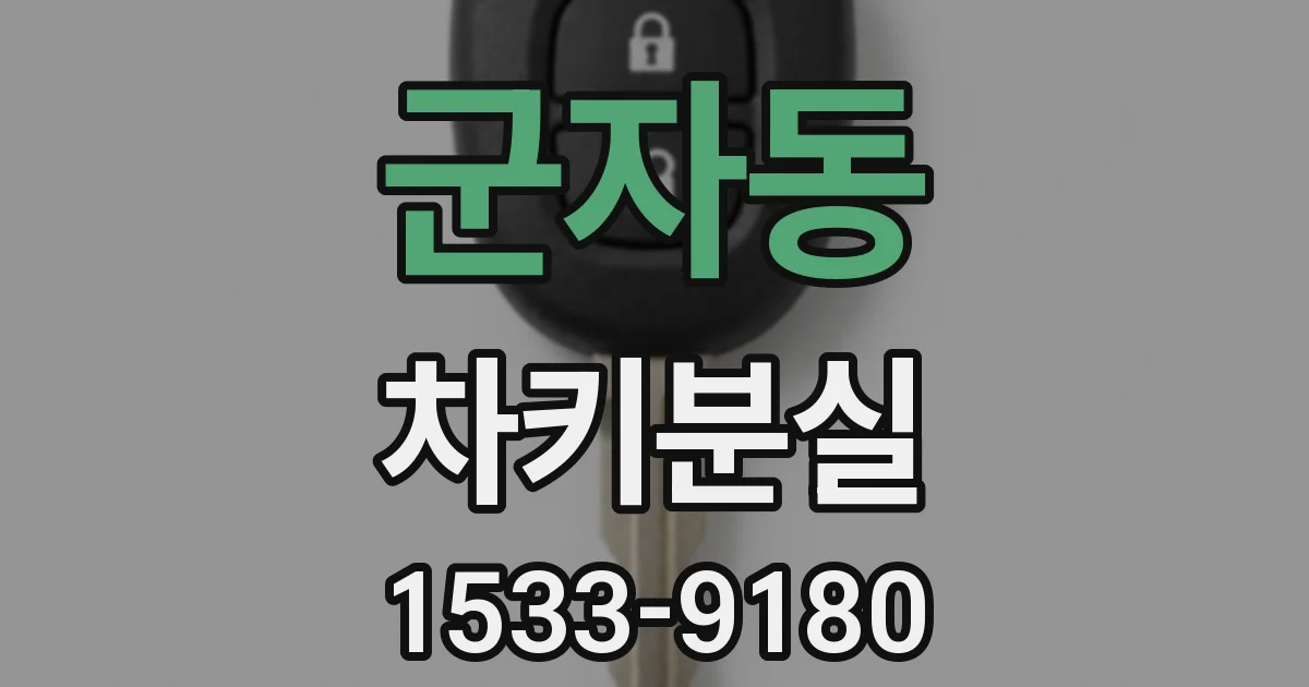 군자동 차키분실