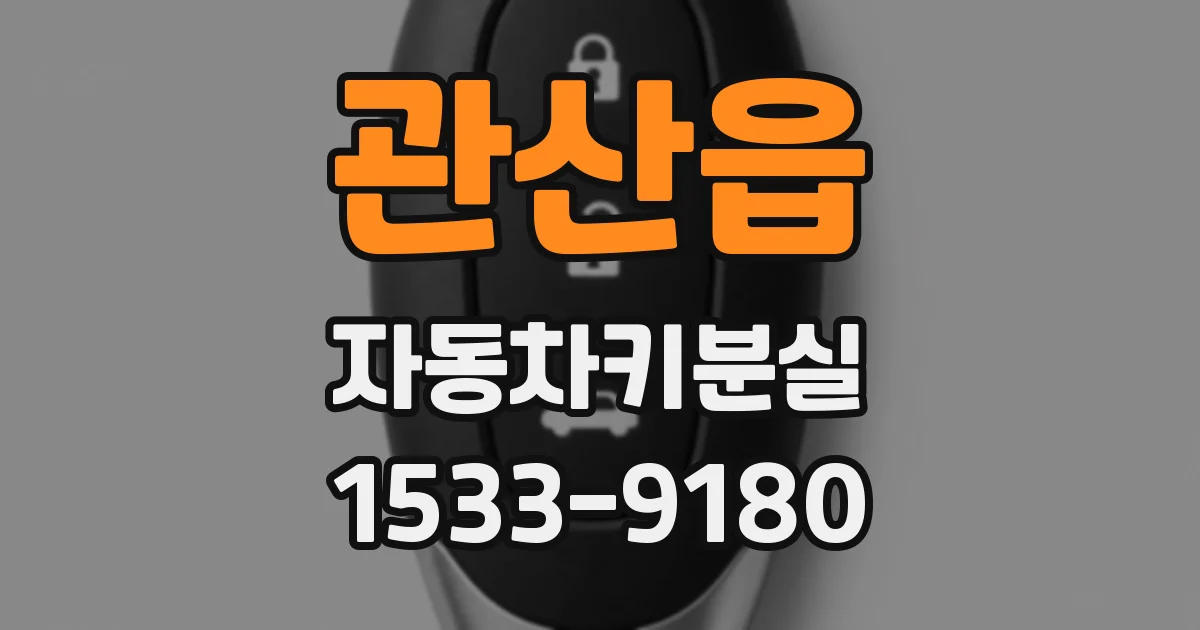 관산읍 자동차키분실