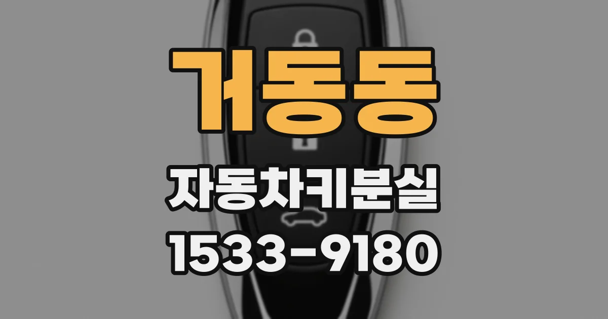거동동 자동차키분실