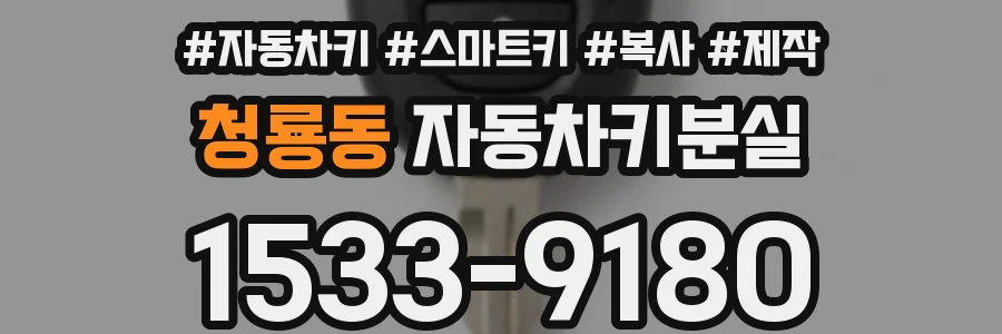 청룡동 자동차키분실