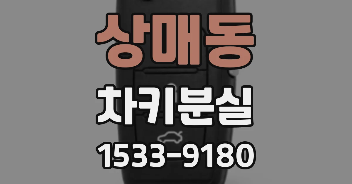 상매동 차키분실
