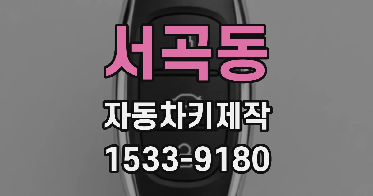 서곡동 자동차키제작