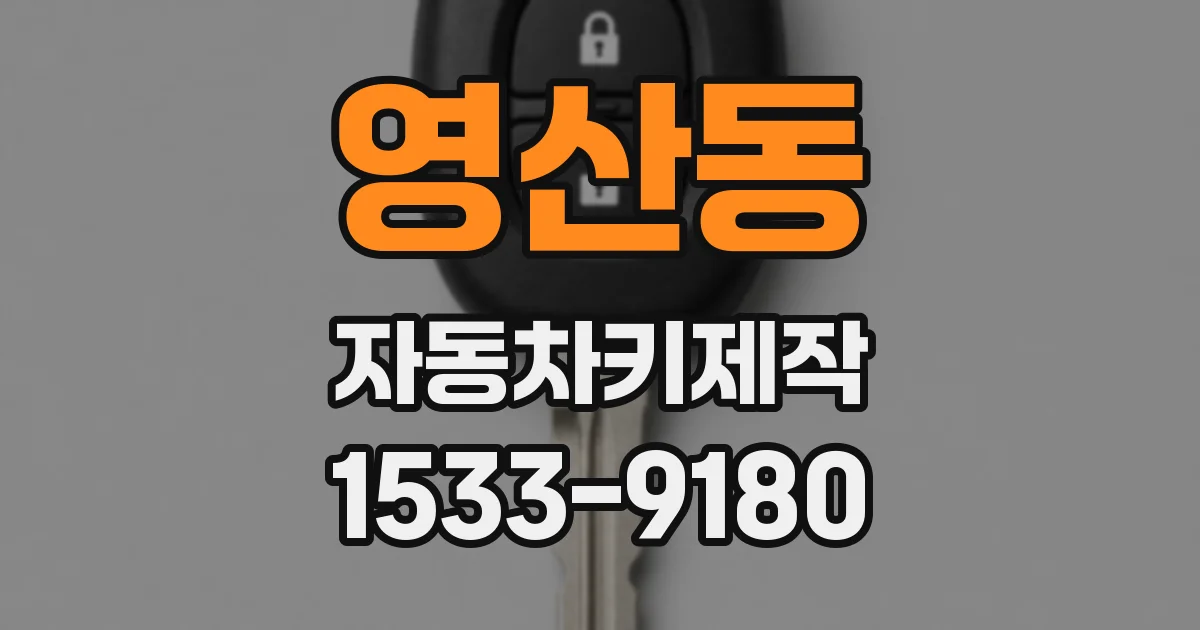 영산동 자동차키제작
