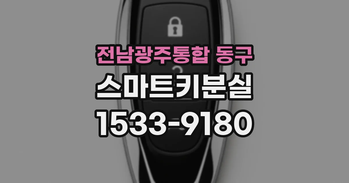 전남광주통합 동구 스마트키분실