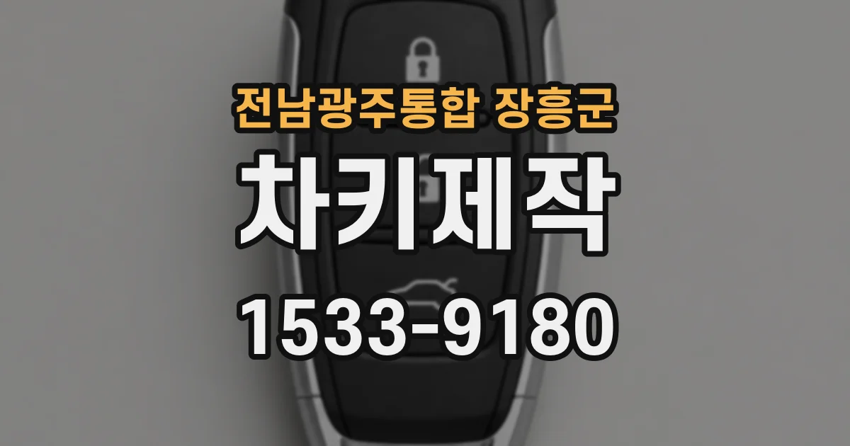 전남광주통합 장흥군 차키제작