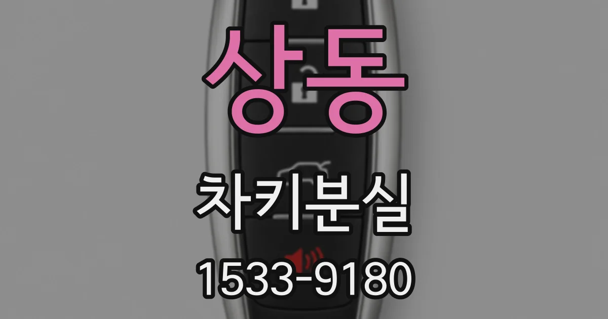 상동 차키분실