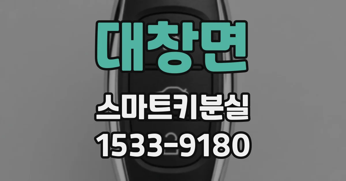 대창면 스마트키분실