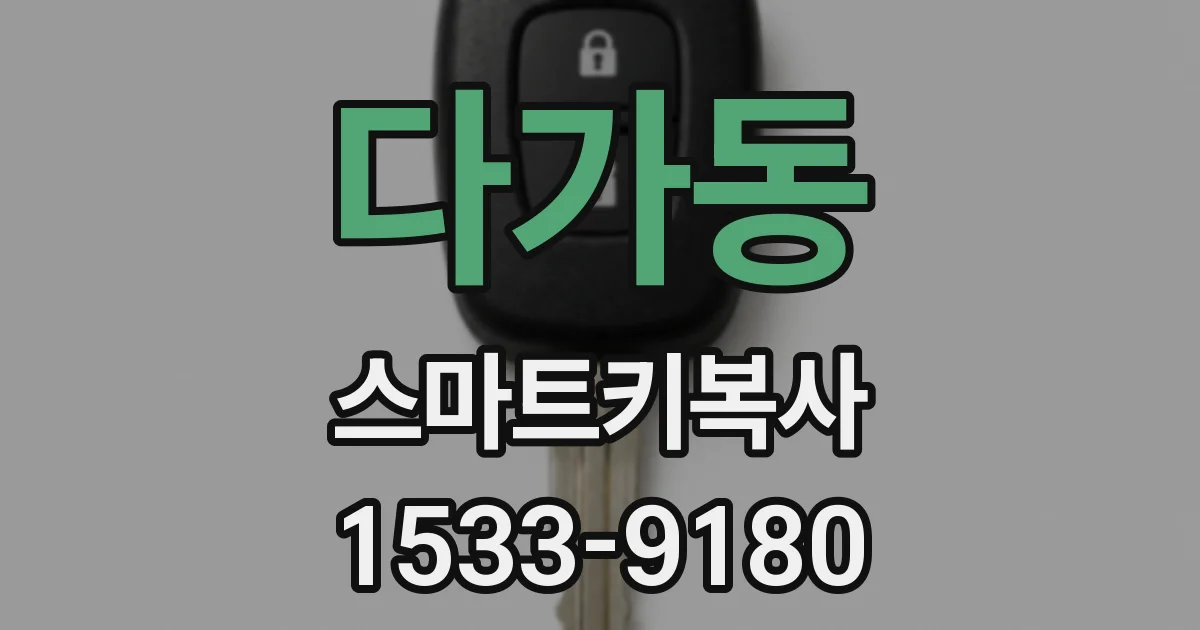 다가동 스마트키복사