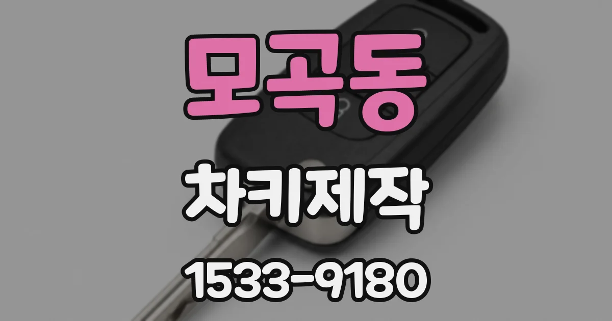모곡동 차키제작
