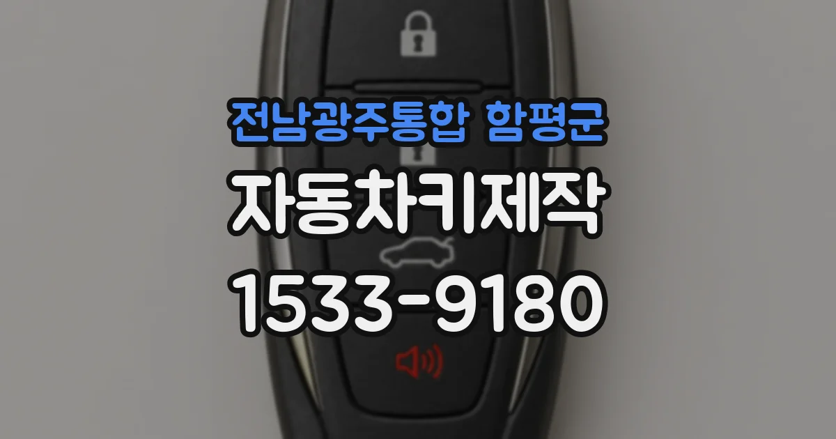 전남광주통합 함평군 자동차키제작