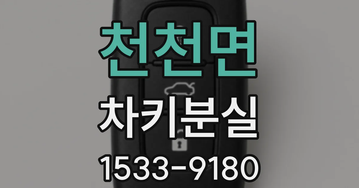 천천면 차키분실