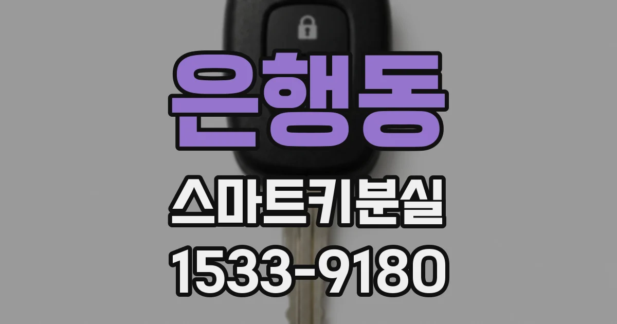 은행동 스마트키분실