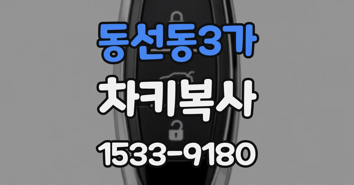 동선동3가 차키복사