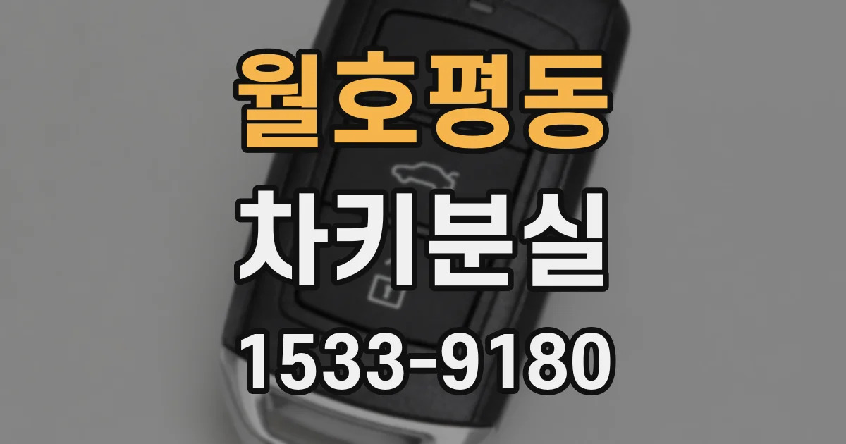 월호평동 차키분실