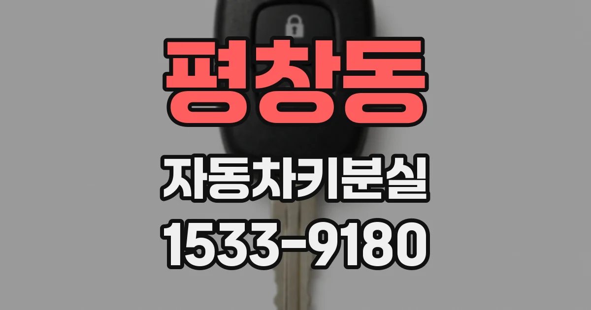 평창동 자동차키분실