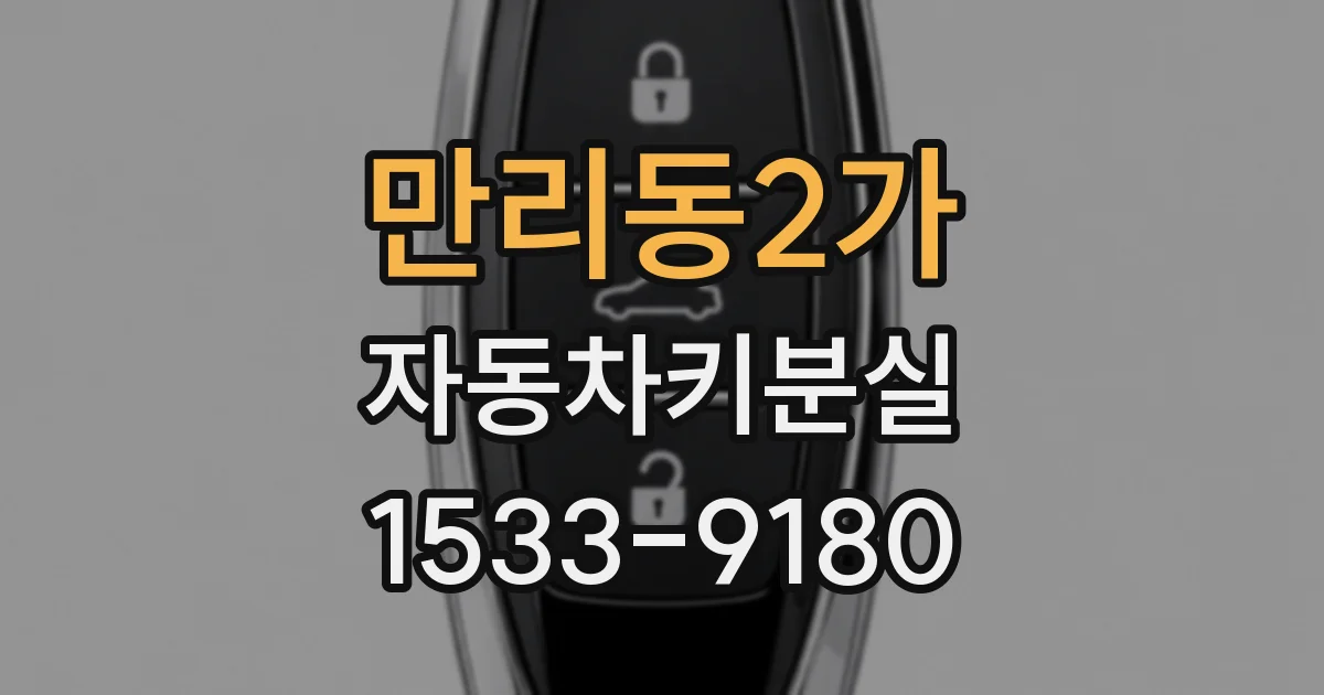 만리동2가 자동차키분실