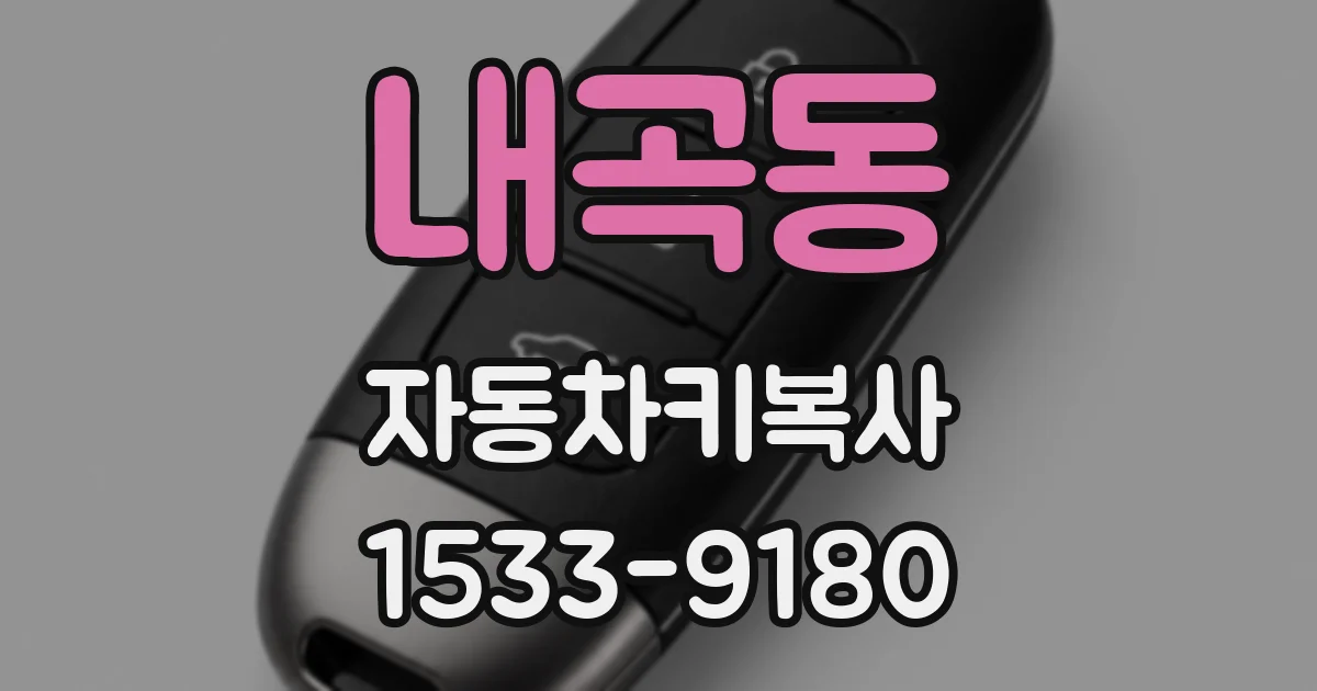 내곡동 자동차키복사