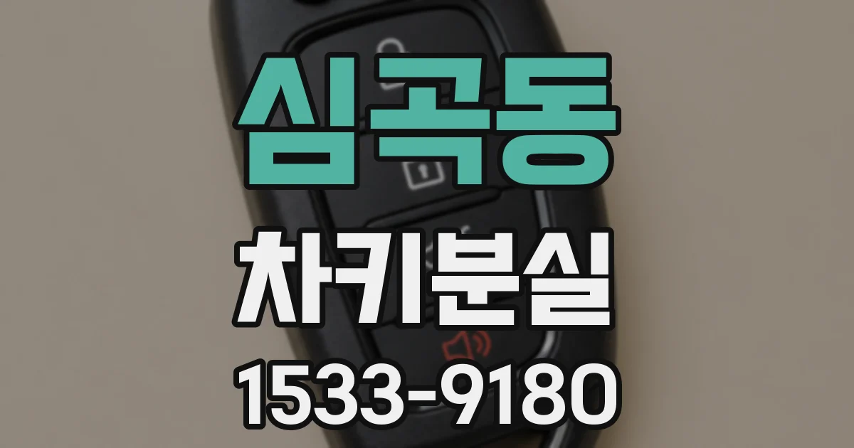 심곡동 차키분실