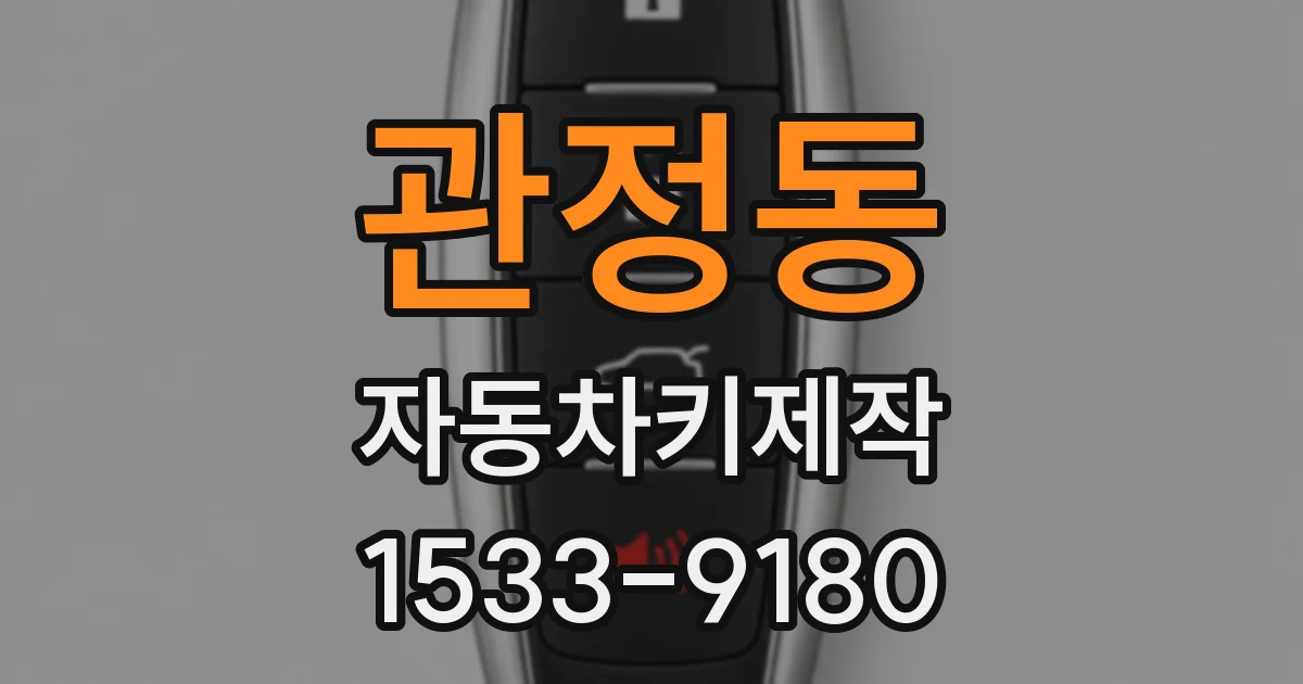 관정동 자동차키제작