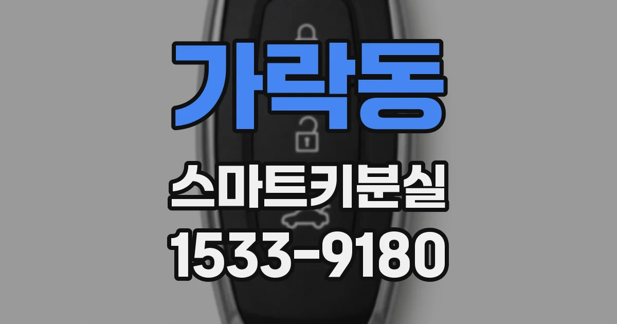 가락동 스마트키분실