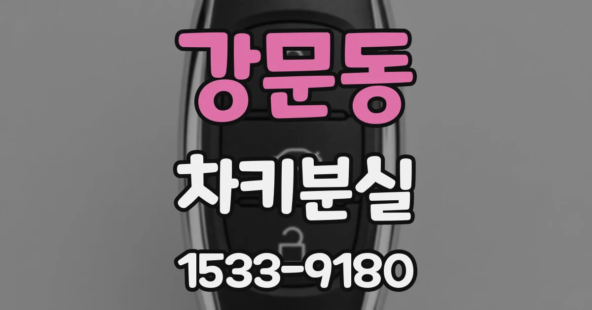 강문동 차키분실