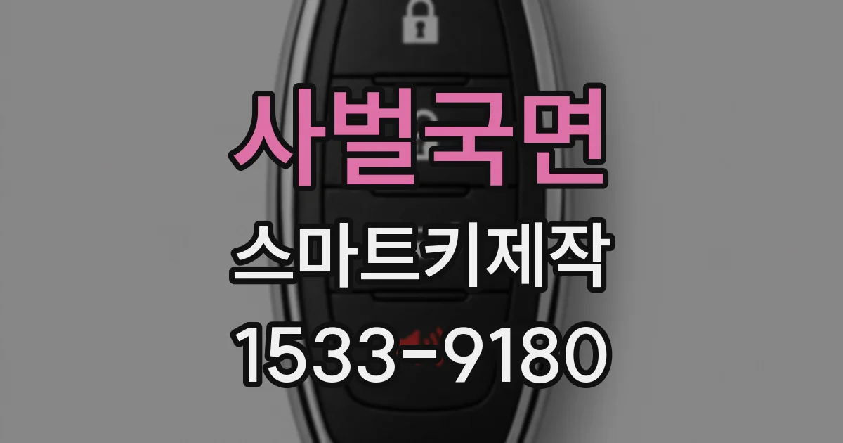 사벌국면 스마트키제작