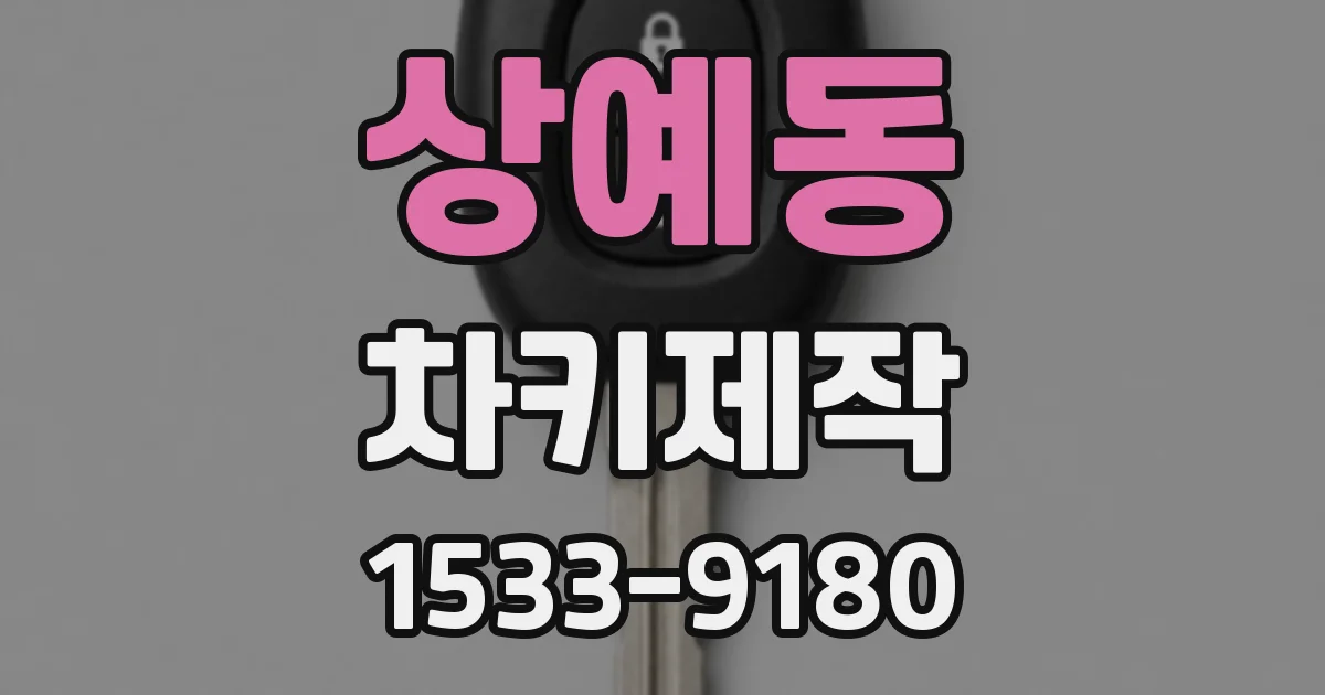 상예동 차키제작
