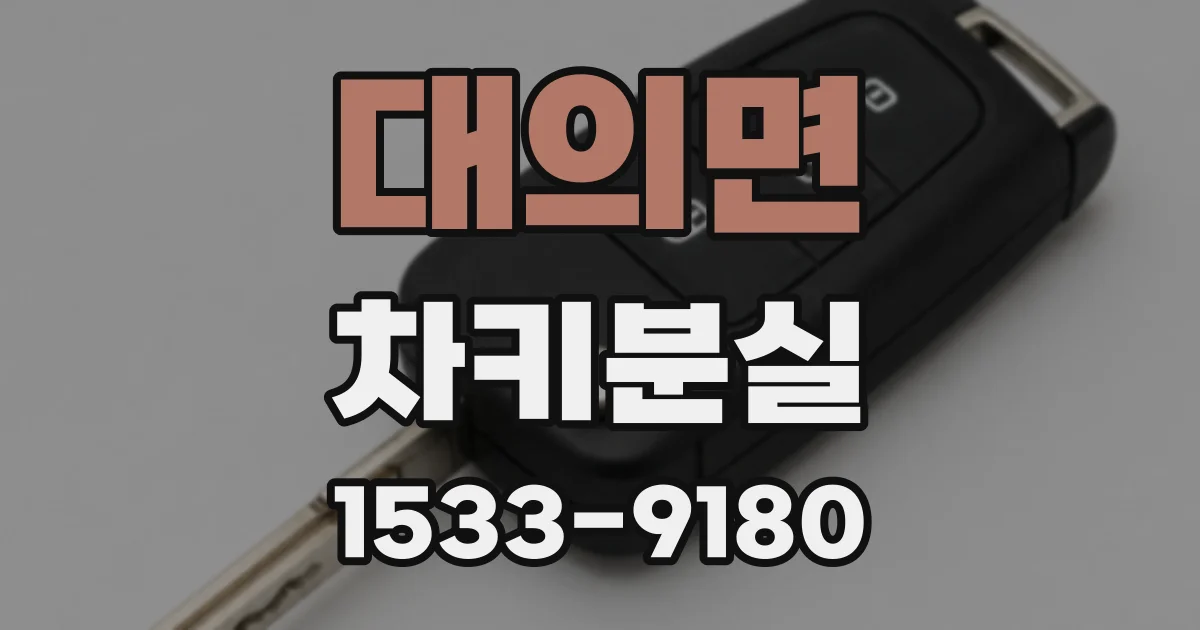 대의면 차키분실
