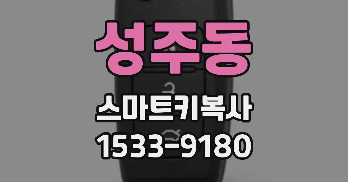 성주동 스마트키복사