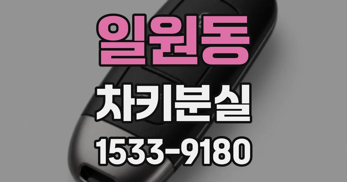 일원동 차키분실