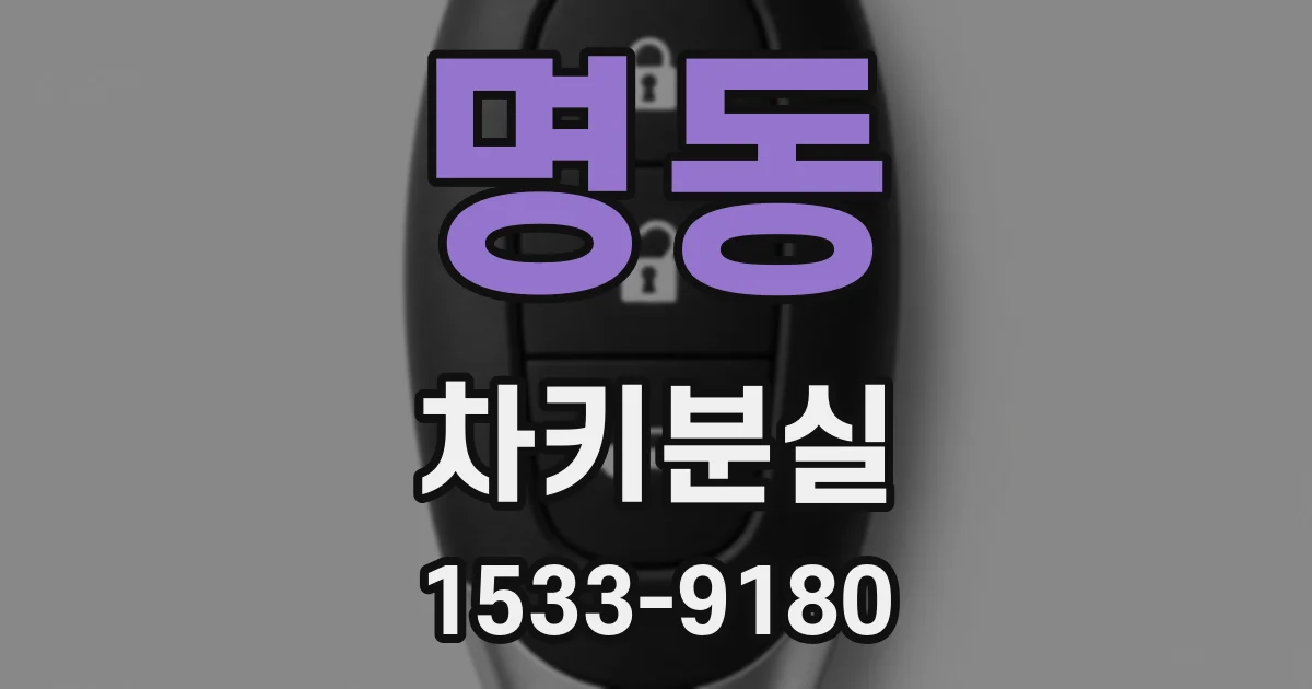 명동 차키분실