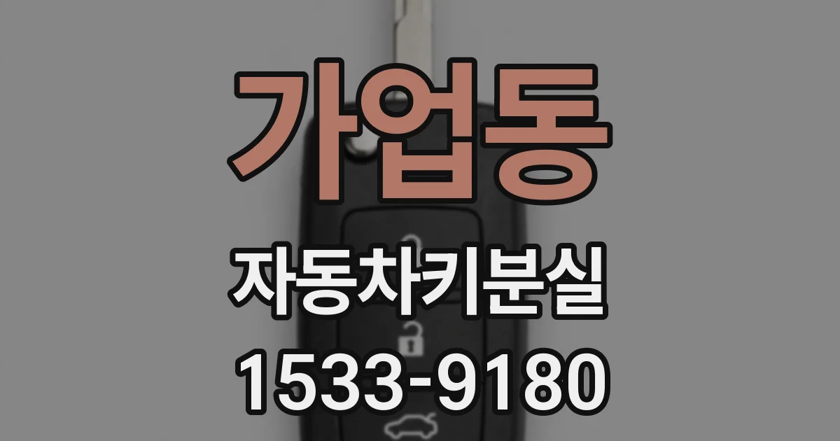 가업동 자동차키분실
