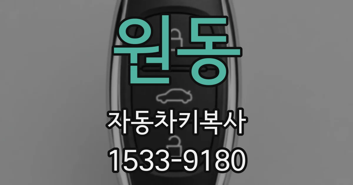 원동 자동차키복사