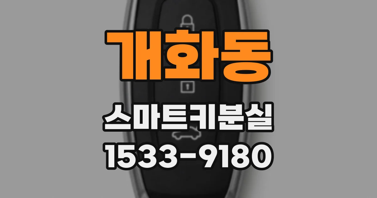 개화동 스마트키분실