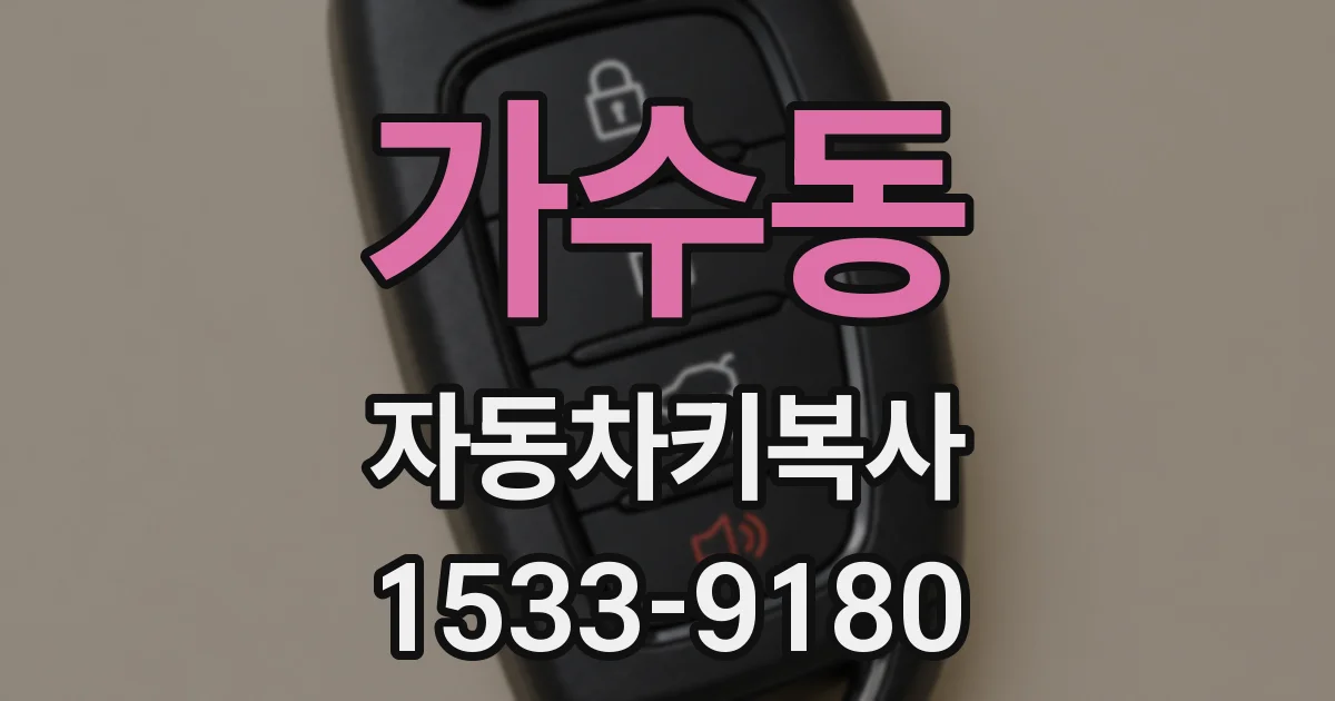 가수동 자동차키복사