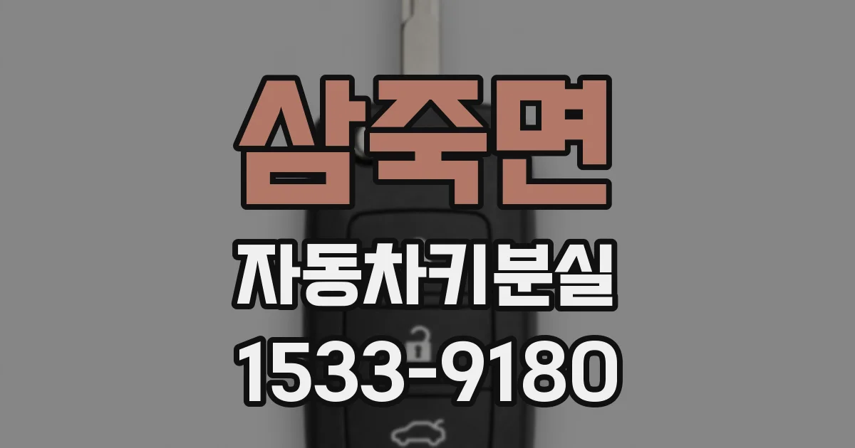 삼죽면 자동차키분실