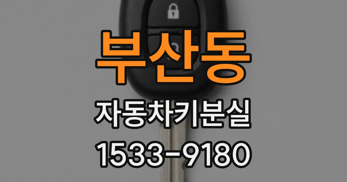 부산동 자동차키분실