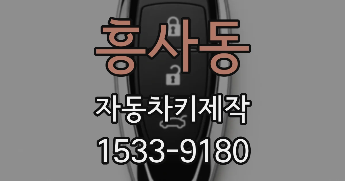 흥사동 자동차키제작
