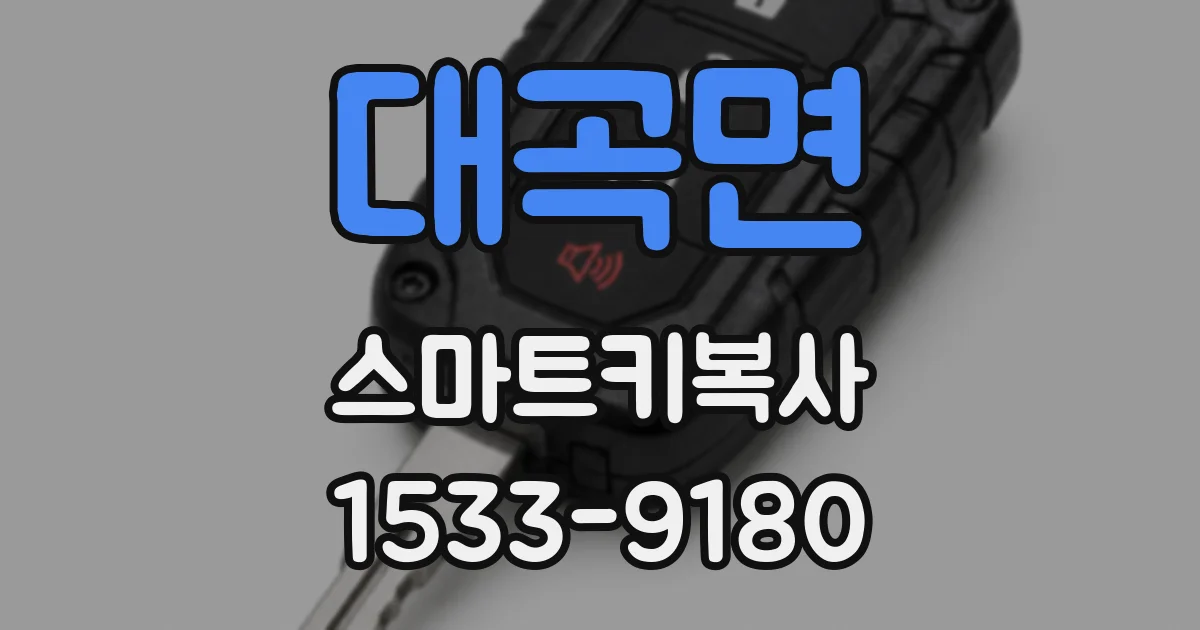 대곡면 스마트키복사