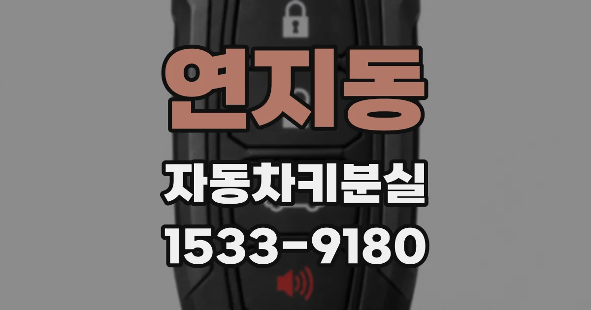 연지동 자동차키분실