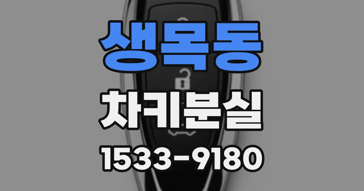 생목동 차키분실
